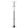 Black And Chrome Floor Standing Coat Stand