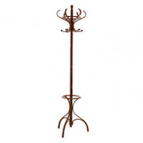 Walnut Finish Solid Birchwood Coat Stand