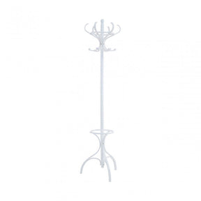 White Finish Floor Standing Coat Stand