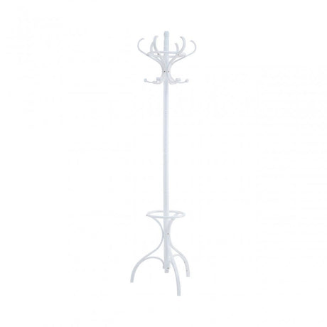 White Finish Floor Standing Coat Stand