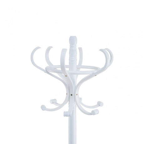 White Finish Floor Standing Coat Stand