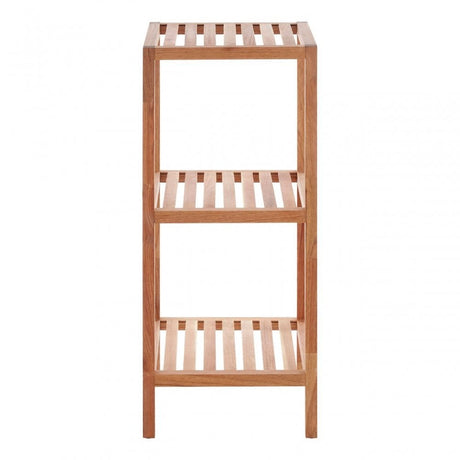 3 Tier Walnut Wood Bathroom Shelf Unit