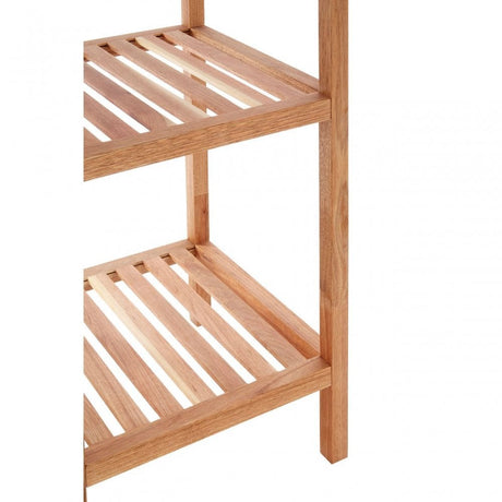 3 Tier Walnut Wood Bathroom Shelf Unit