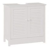 White Wood Under Sink Bathroom Cabinet