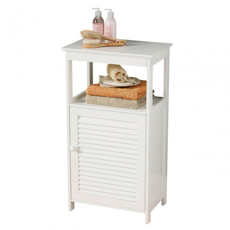White Wood Floor Cabinet