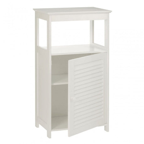 White Wood Floor Cabinet