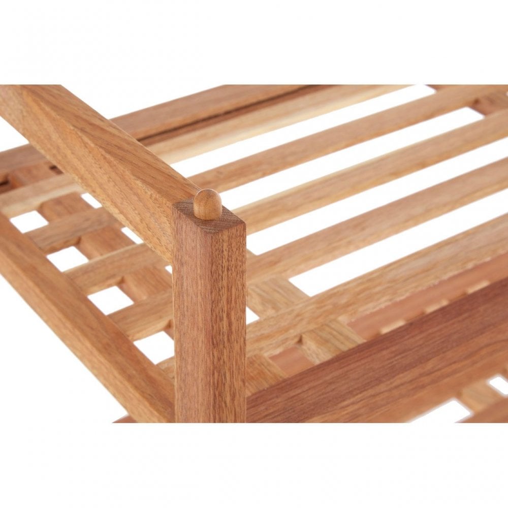 2 Tier Slatted Design Stackable Shoe Rack