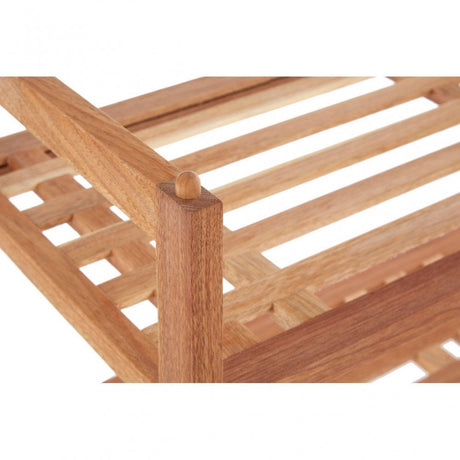 2 Tier Slatted Design Stackable Shoe Rack