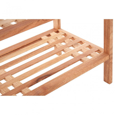 2 Tier Slatted Design Stackable Shoe Rack