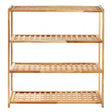 Natural Walnut 4 Tier Shoe Rack