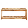 Natural Walnut 2 Tier Shoe Rack