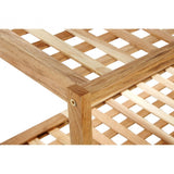 Natural Walnut 2 Tier Shoe Rack