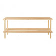 Natural And Cedar Wood 2 Tier Shoe Rack