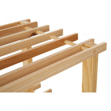 Natural And Cedar Wood 2 Tier Shoe Rack