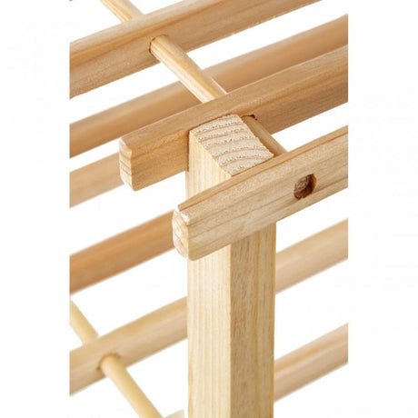 Natural And Cedar Wood 2 Tier Shoe Rack