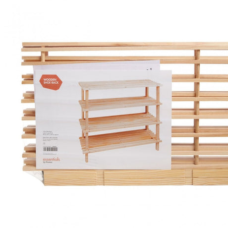 4 Tier Wooden Shoe Rack
