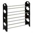 Black And Grey 4 Tier Shoe Rack