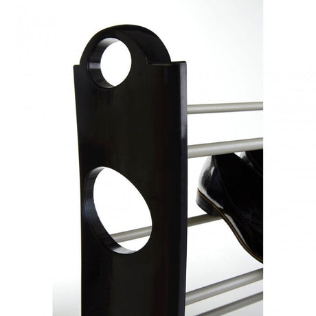 Black And Grey 4 Tier Shoe Rack