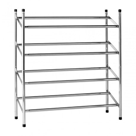 Extendable Chrome Frame 4 Tier Shoe Rack