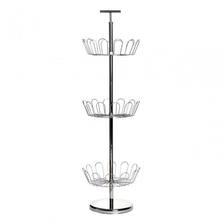 Revolving Silver Shoe Stand