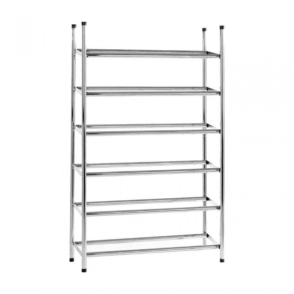 Six Tiers Chrome Shoe Rack