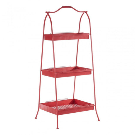 Lexa Red Metal Storage Rack