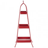 Lexa Red Metal Storage Rack