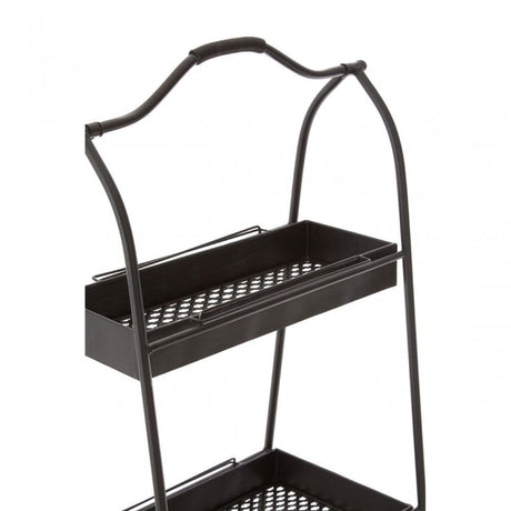 Lexa Black Metal Storage Rack