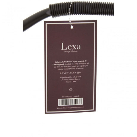 Lexa Black Metal Storage Rack