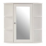 6 Shelves / Mirrored Door Bathroom Cabinet