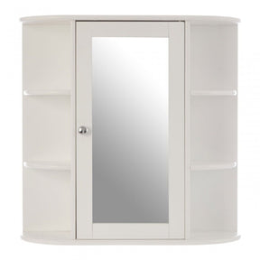 6 Shelves / Mirrored Door Bathroom Cabinet