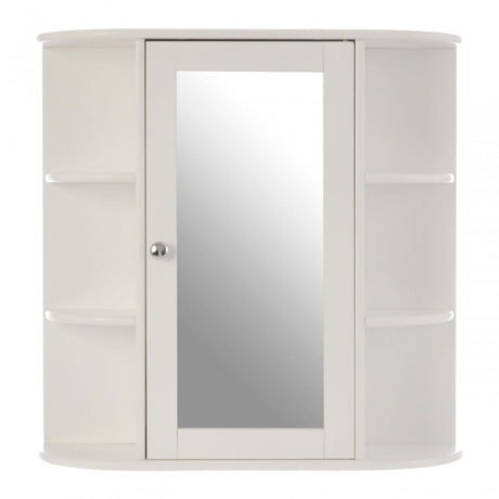 6 Shelves / Mirrored Door Bathroom Cabinet