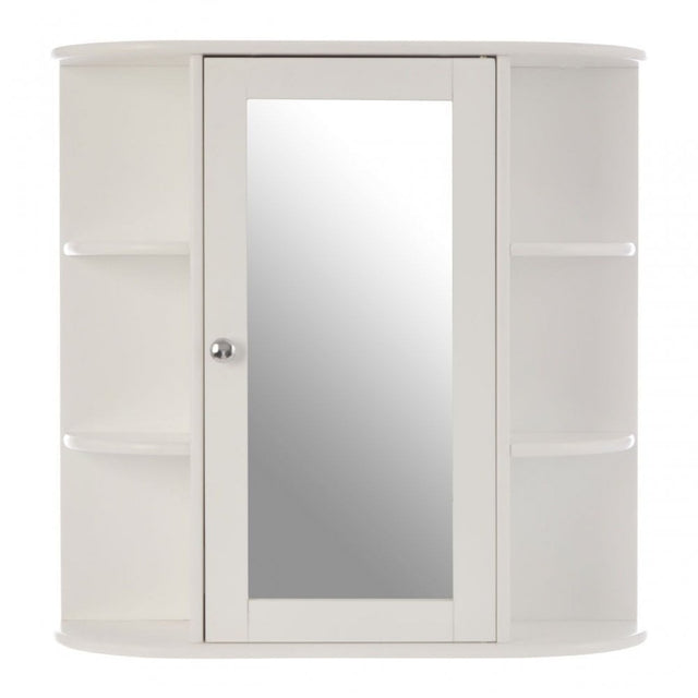 6 Shelves / Mirrored Door Bathroom Cabinet
