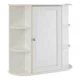 6 Shelves / Mirrored Door Bathroom Cabinet