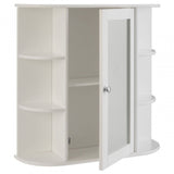 6 Shelves / Mirrored Door Bathroom Cabinet
