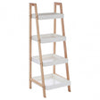 4 Tier Birch Wood Bathroom Shelf