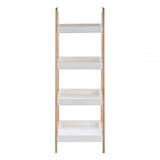 4 Tier Birch Wood Bathroom Shelf