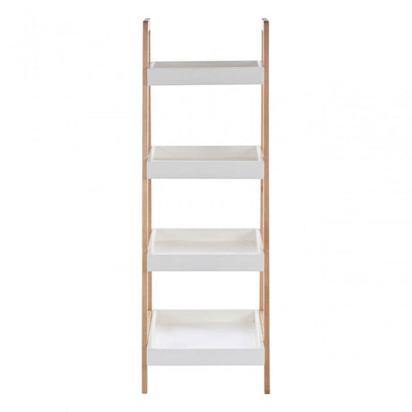 4 Tier Birch Wood Bathroom Shelf