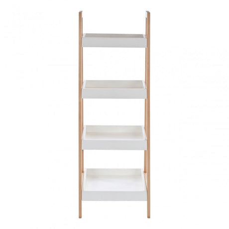 4 Tier Birch Wood Bathroom Shelf