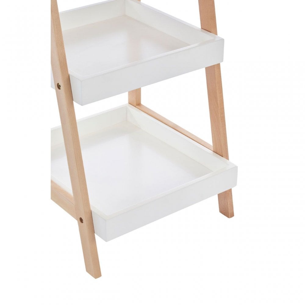 4 Tier Birch Wood Bathroom Shelf