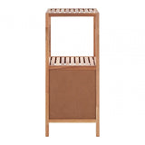 2 Tier Walnut Wood Bathroom Shelf Unit