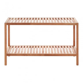 2 Tier Walnut Wood Storage Shelf