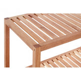 2 Tier Walnut Wood Storage Shelf