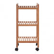 3 Tier Walnut Wood Bathroom Trolley