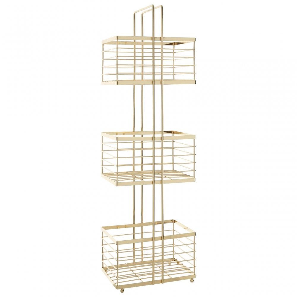 Champagne Gold Rectangular Storage Caddy