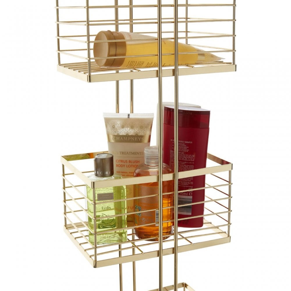 Champagne Gold Rectangular Storage Caddy
