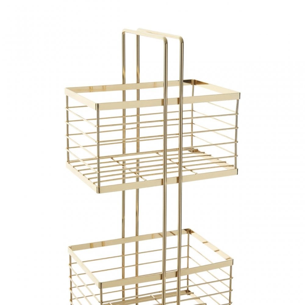 Champagne Gold Rectangular Storage Caddy