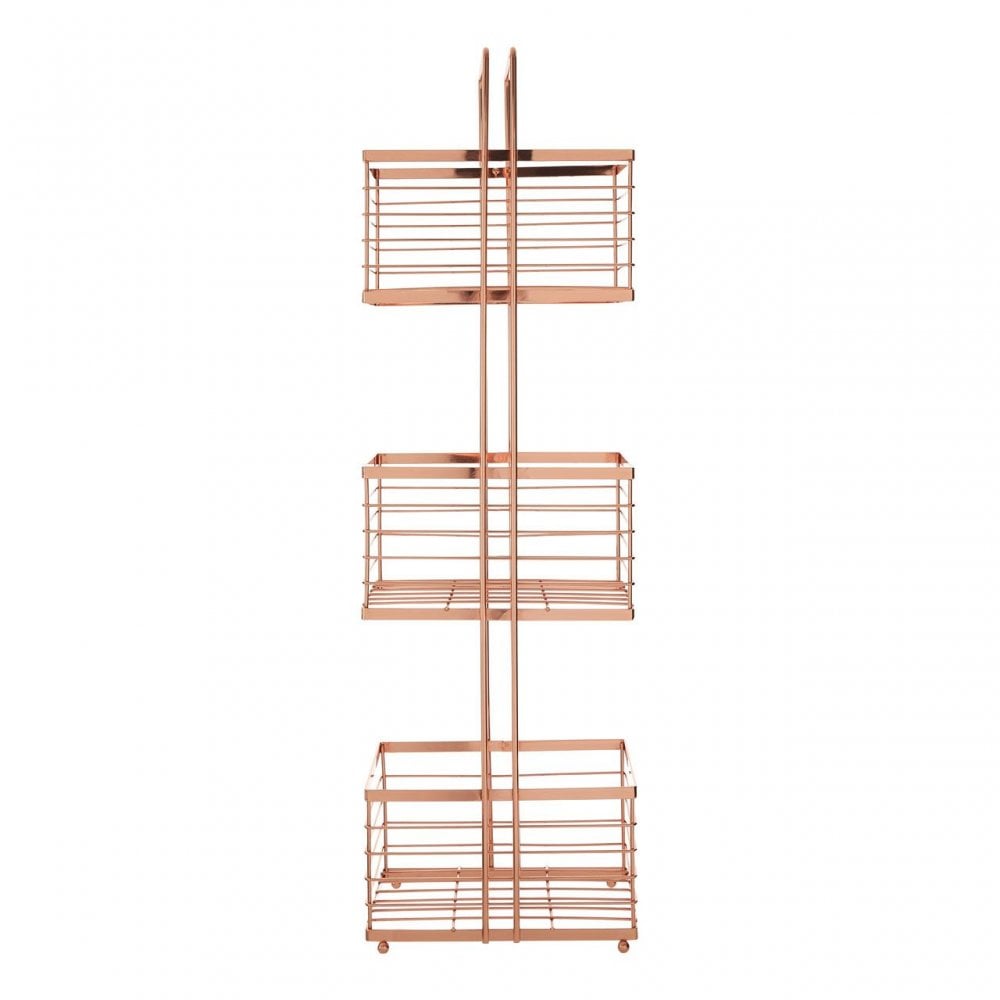 Rose Gold Rectangular Storage Caddy