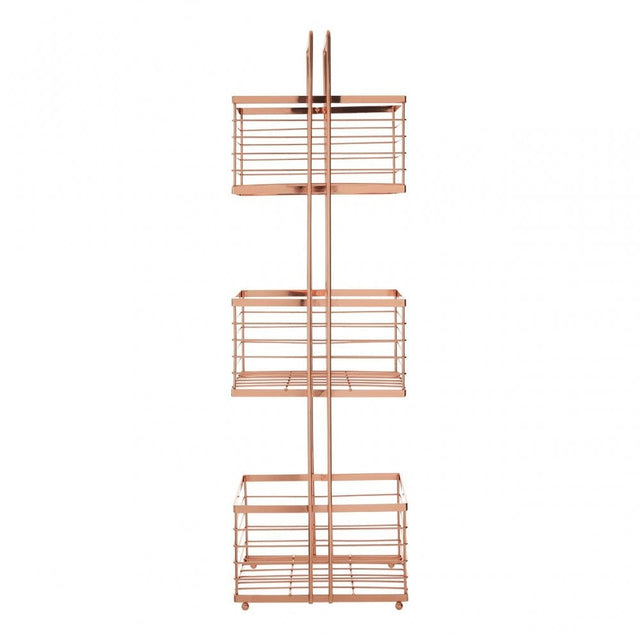 Rose Gold Rectangular Storage Caddy