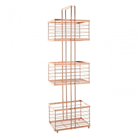 Rose Gold Rectangular Storage Caddy